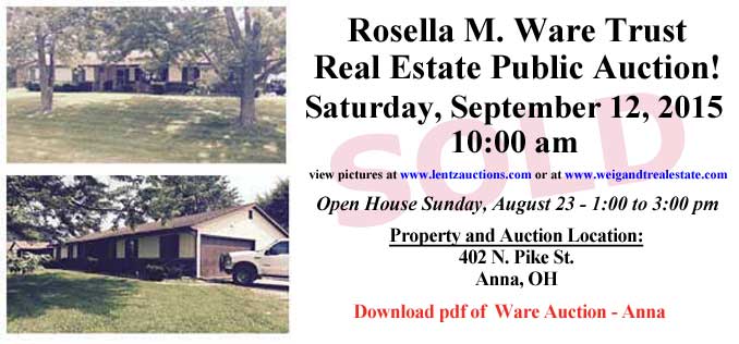 Rosella M. Ware Trust Auction