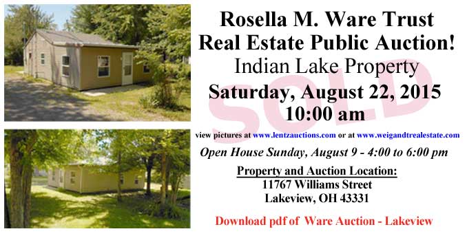 Rosella M. Ware Trust Auction