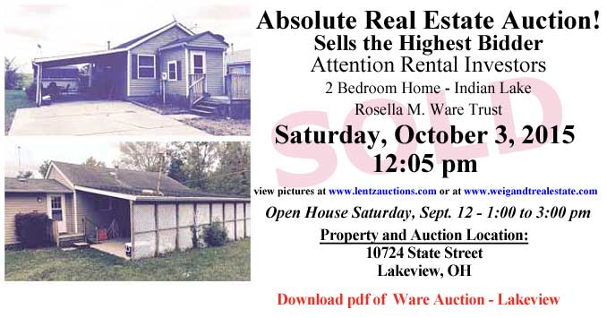 Rosella M. Ware Trust Auction